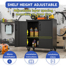 Heavy Duty Metal Garage Storage Cabinet With Wheels Sturdy Tool Organizer
