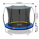 6 Ft Trampoline Inner Safety Net Elastic Ropes Version - Blue