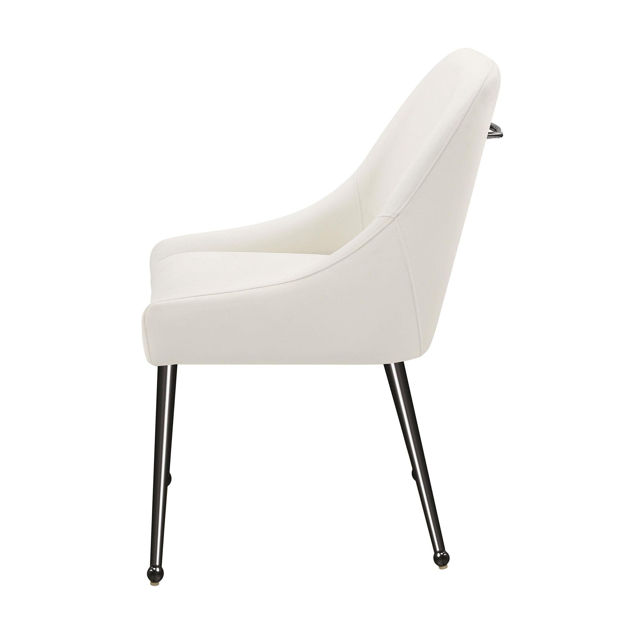 Mayette Upholstered Dining Side Chair Ivory (Set of 2) - Atlantic Fine Furniture Melbourne FL