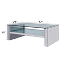 Nysa - Coffee Table - Mirrored & Faux Crystals - 19" - Atlantic Fine Furniture Inc