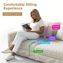 Plush Corduroy 4 Seat Sofa With Soft Pillows And Movable Ottoman