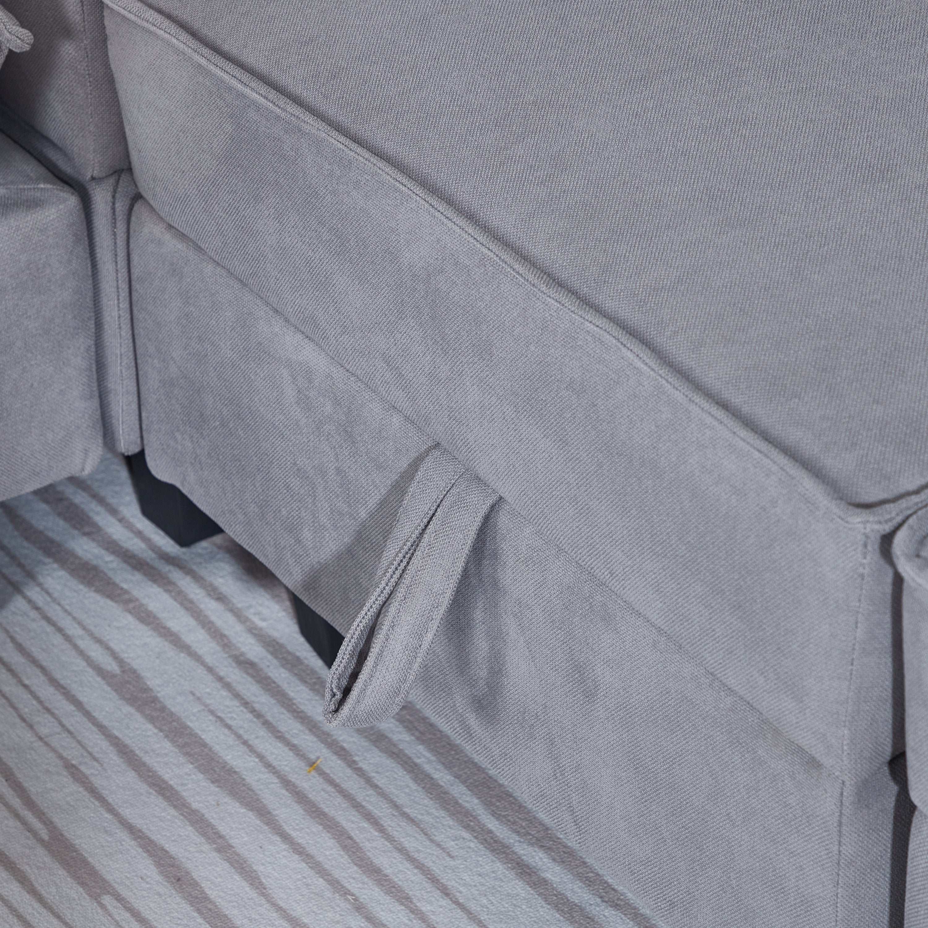 Oversized Modular Sectional Sofa, Chenille U-Shaped Couch with Chaise/Ottoman, 7 Seater Living Room Furniture Sets