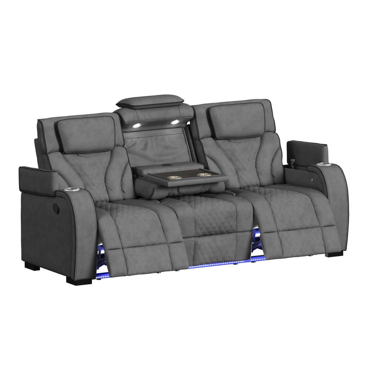 Blitz Living Room Set in Dark Gray by Elements International, view 8