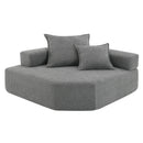 Frame For Oversized Modular U Shaped Sectional, Floor Couch Convertible Compressed Couch Spacious Foam Filled Sofa