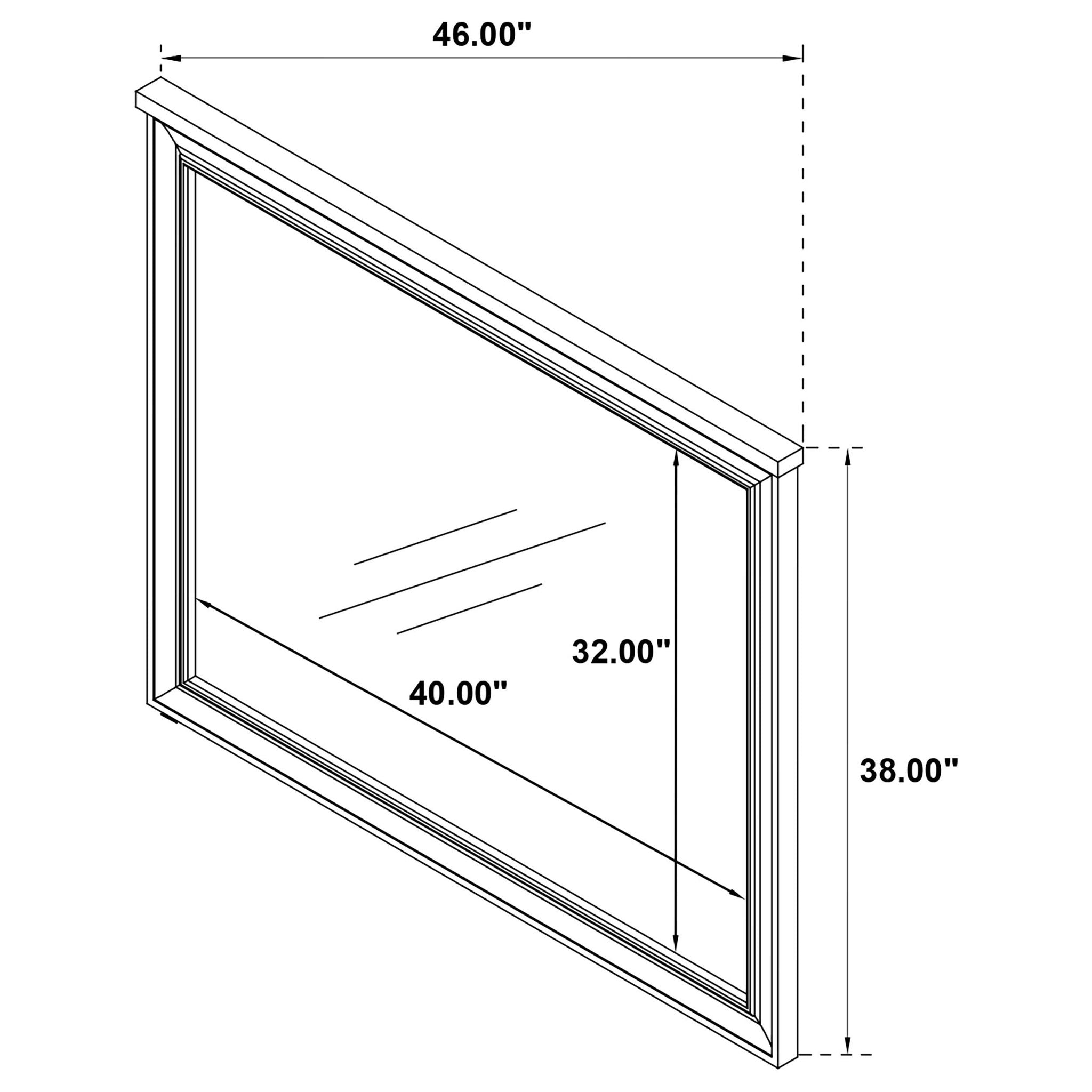 Pembroke Dresser Mirror Washed Oak