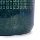 Grid Flowerpot (Set of 3), Planter For Patio, Garden, Windowsill - Blue / Green