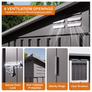 Outdoor Storage Shed 4 X 9 Ft With Sloping Roof And Vents For Garden And Patio - Gray