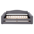 Upholstered Daybed With Storage Armrests, Trundle And Latest Integrated Bluetooth Audio System
