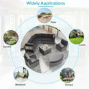 Elegant Patio Furniture Set Outdoor Daybed Rattan Sectional With Cushions And Center Table - Gray