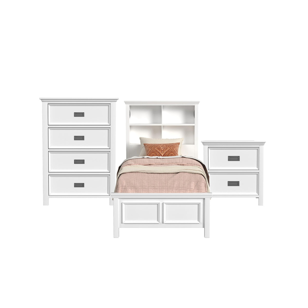 Hampton Kids Bookcase Bedroom Set in Black by Elements International, view 2
