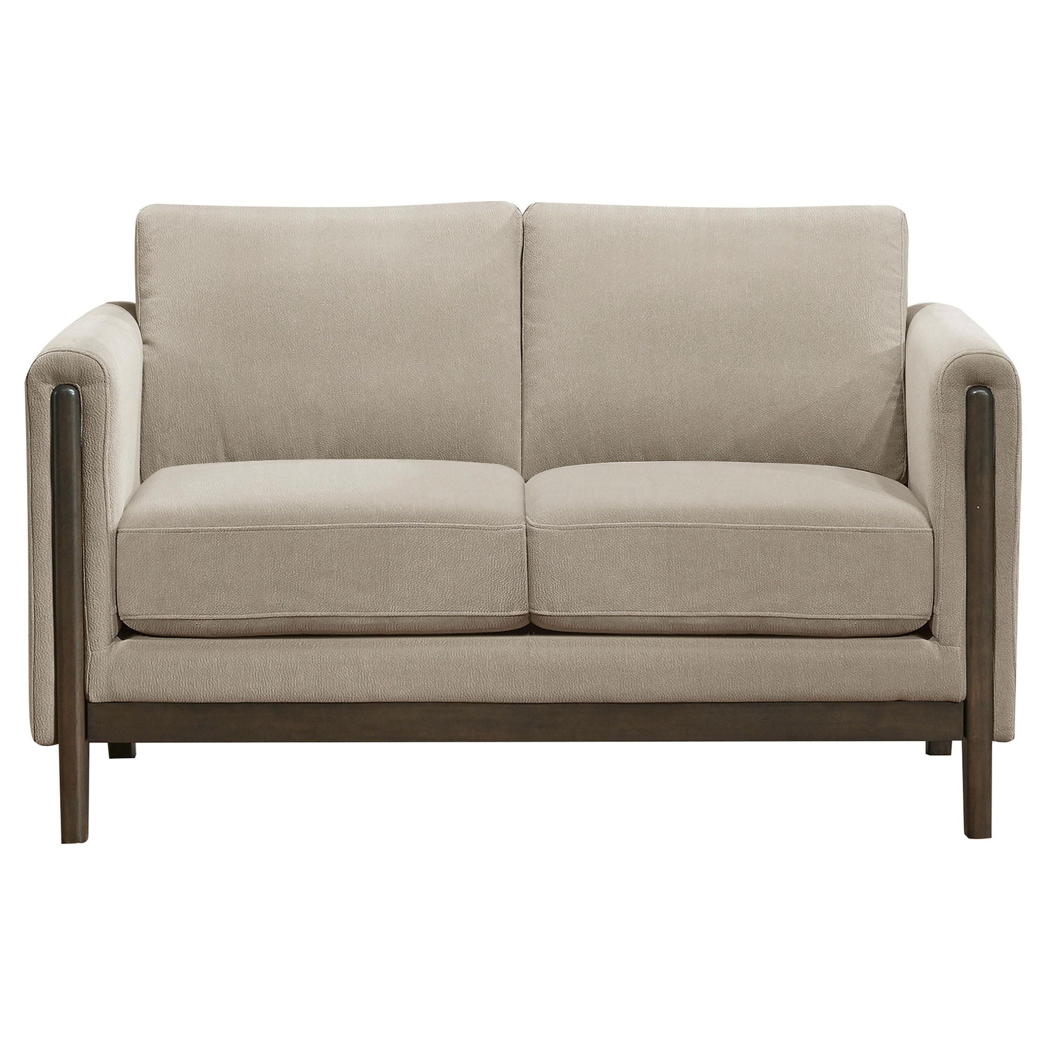 Islington 2-piece Upholstered Panel Arm Sofa Set Taupe