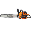 62Cc Gas Powered Chainsaw 22" 2 Cycle Petrol Handheld Chain Saw Epa Compliant For Wood Cutting Aluminium - Orange