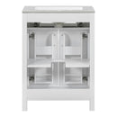 Modern Bathroom Vanity With Ceramic Sink, Soft-Close Doors, Flip Drawer, U-Shaped Shelves, Elegant Storage Solution
