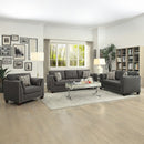 Laurissa - Loveseat - Light Charcoal Linen - Atlantic Fine Furniture Inc