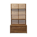 Storage Bench With Rack - Teak