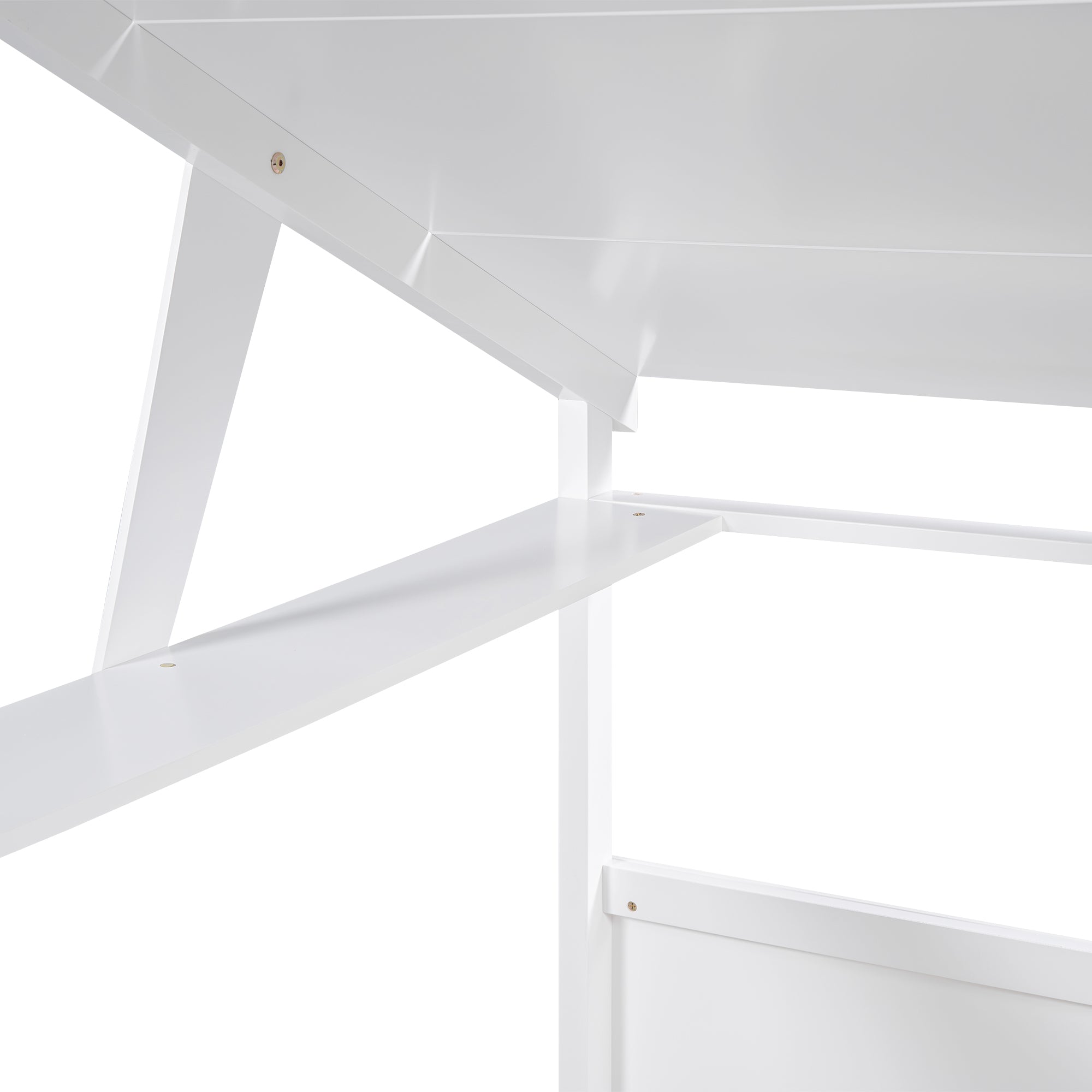 Wood Twin Size House Bed with Trundle and Storage, White - Atlantic Fine Furniture Melbourne FL