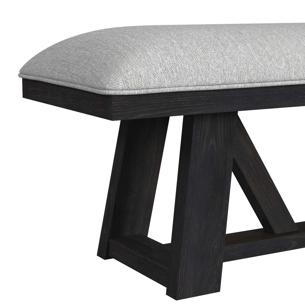 Transcend Dining Bench in Charcoal / Light Gray by Elements International, view 2