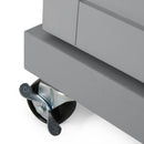 Negley - Contemporary Kitchen Cart With Wheels - Gray
