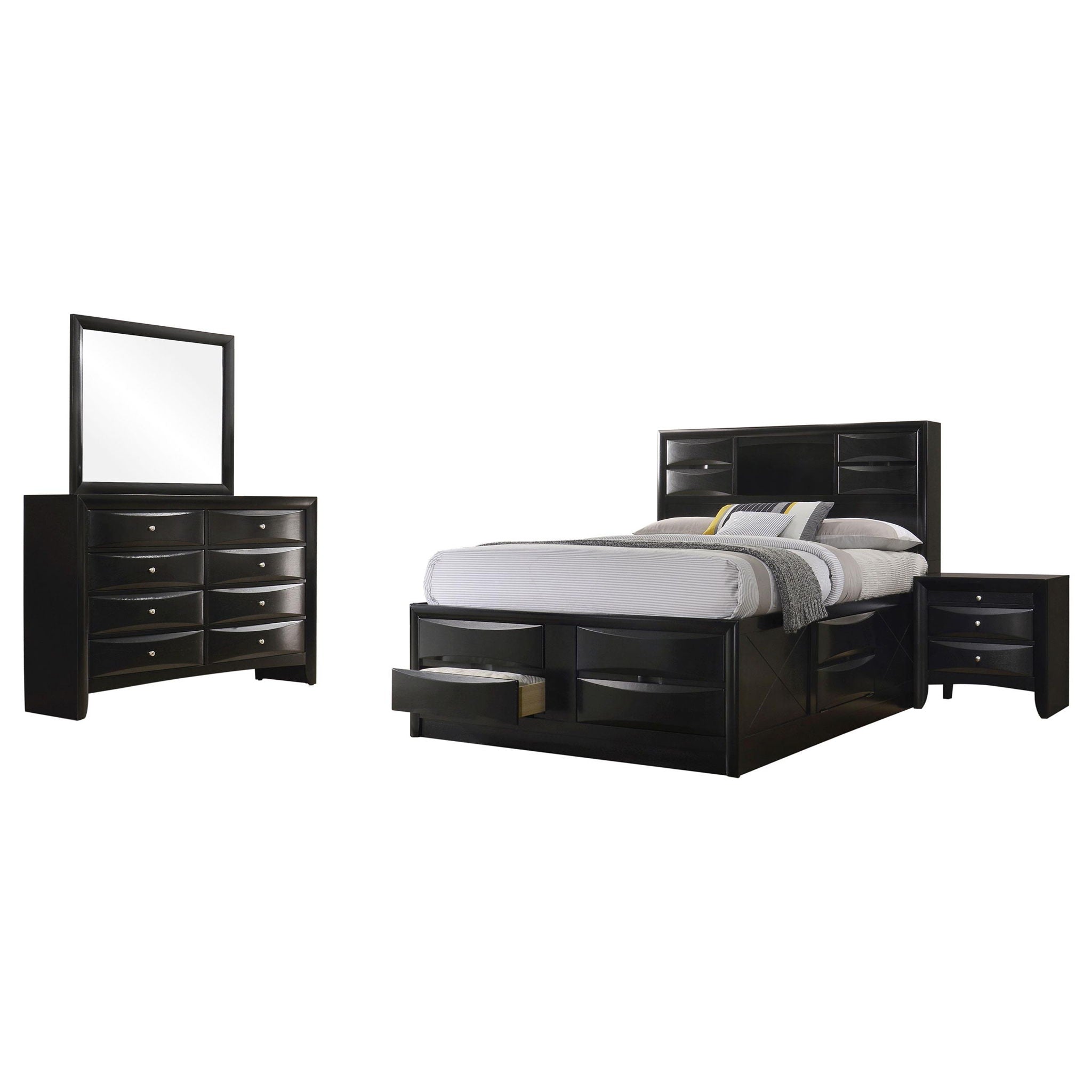 Briana 4-piece California King Bedroom Set Black