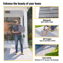 Interlocking Deck Tiles Striped Pattern, Waterproof Anti Mildew Brown