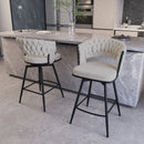 Bar Stool 360 Swivel With Back Footrest