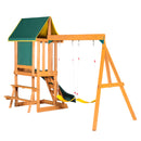Children's Playset 3 In 1 With Slide, Swings, And Climber