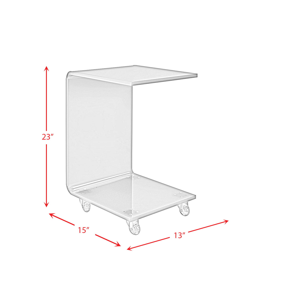 Iris Snack Table in Pink by Elements International, view 2