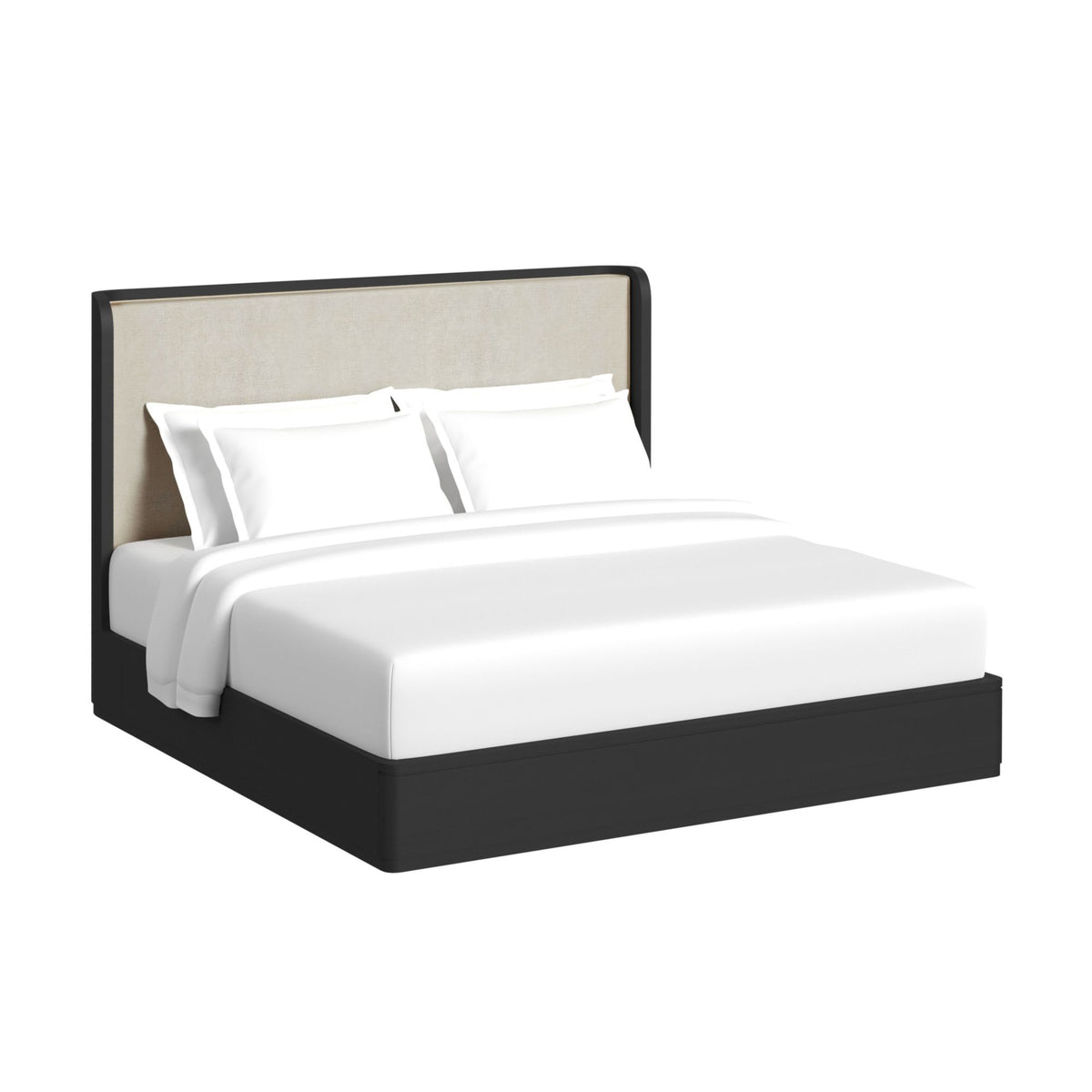 Rosalie Fabric Upholstered Bed in Black by Elements International, view 2