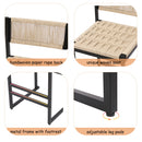 Style B, Woven Bar Stools With Backrest, Paper Rope Weave Dining Chairs For Kitchen Island - Creamy White