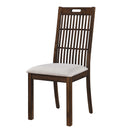 2 Pieces Set Dining Side Chair Rustic Modern Farmhouse Design Retro Design Easy To Assembly - Antique Dark Oak
