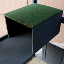 Spacious Wooden Cat Catio Outdoor Kitty House With Bridges And Roof Cover - Gray