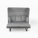 Outdoor Patio Rattan Daybed With Detachable Pillows