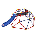 Innovative Dome Climber With Slide And Climbing Stones - Blue / Red