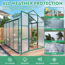 Polycarbonate Walk-In Greenhouse, Raised Base For Outdoor In All Season