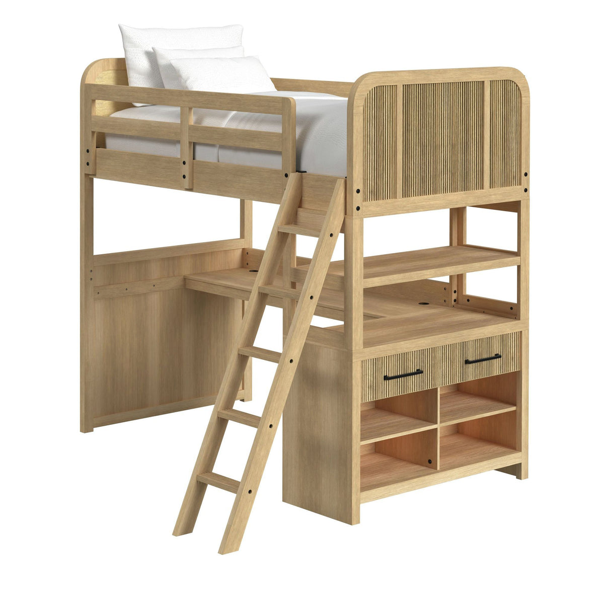 Ridgemont Loft Complete Bunk Bed in Black by Elements International
