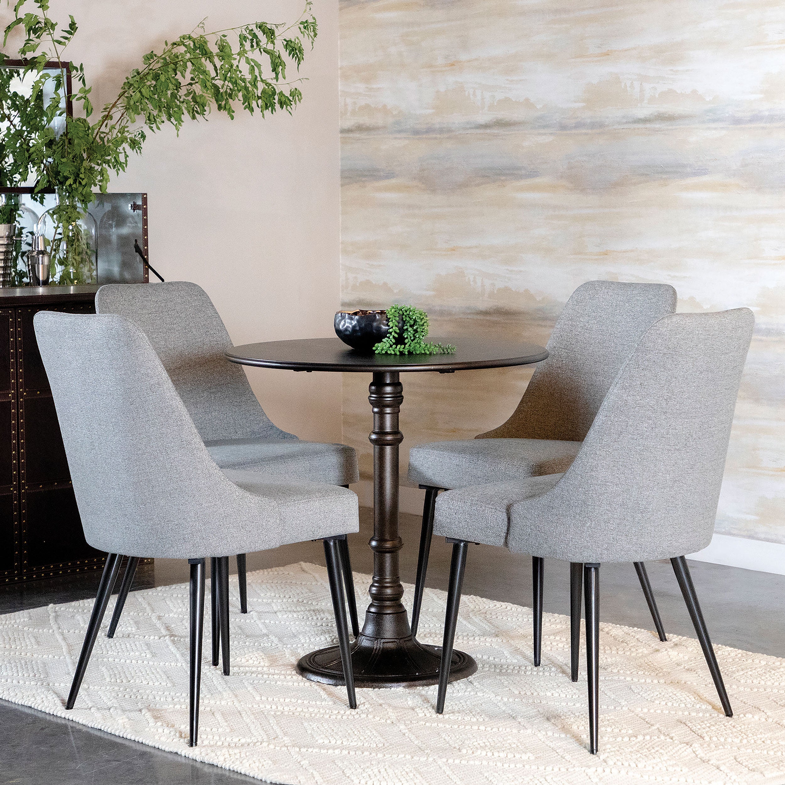 Oswego Round 30-inch Bistro Dining Table Bronze — view 7