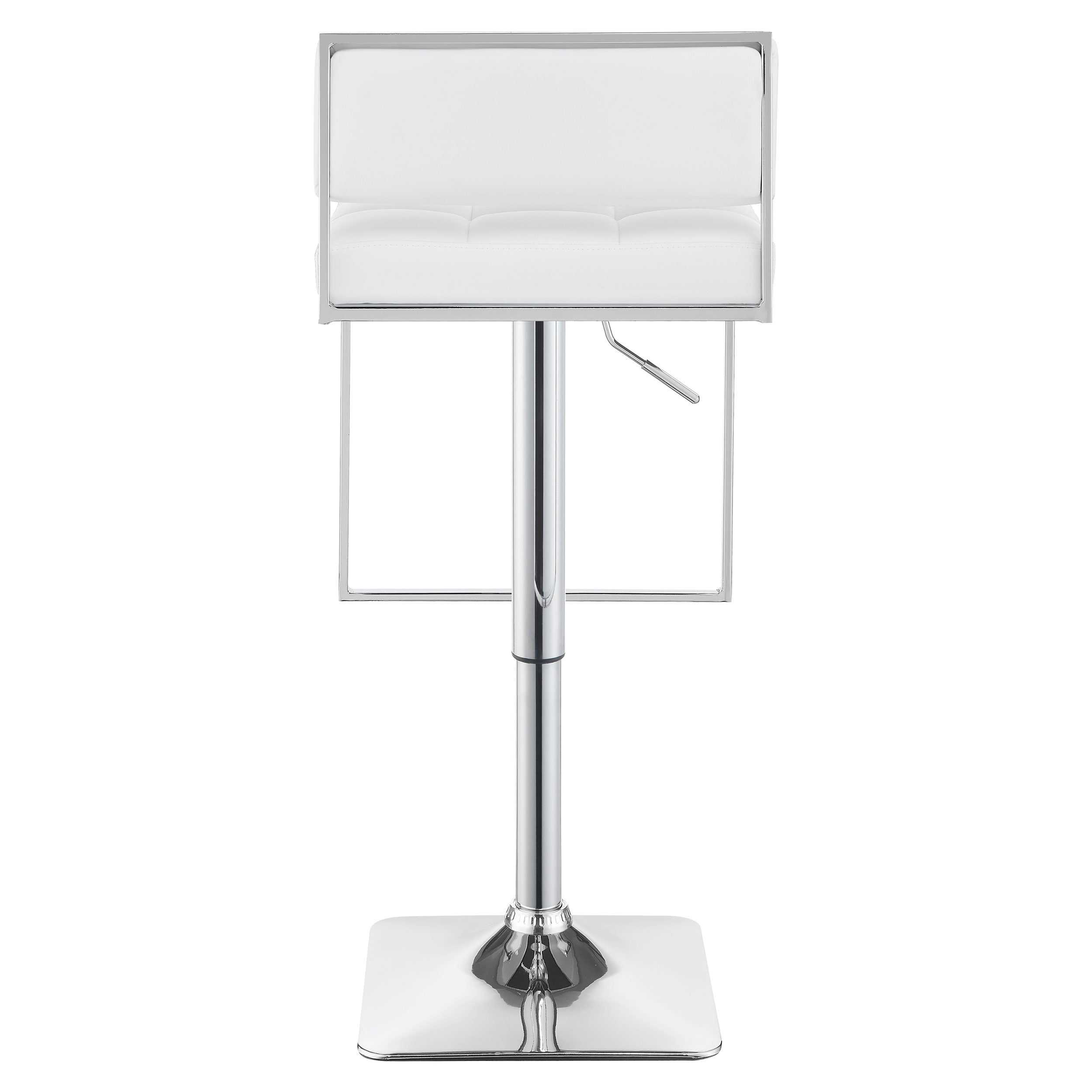 Alameda Adjustable Bar Stool Chrome and White — view 7