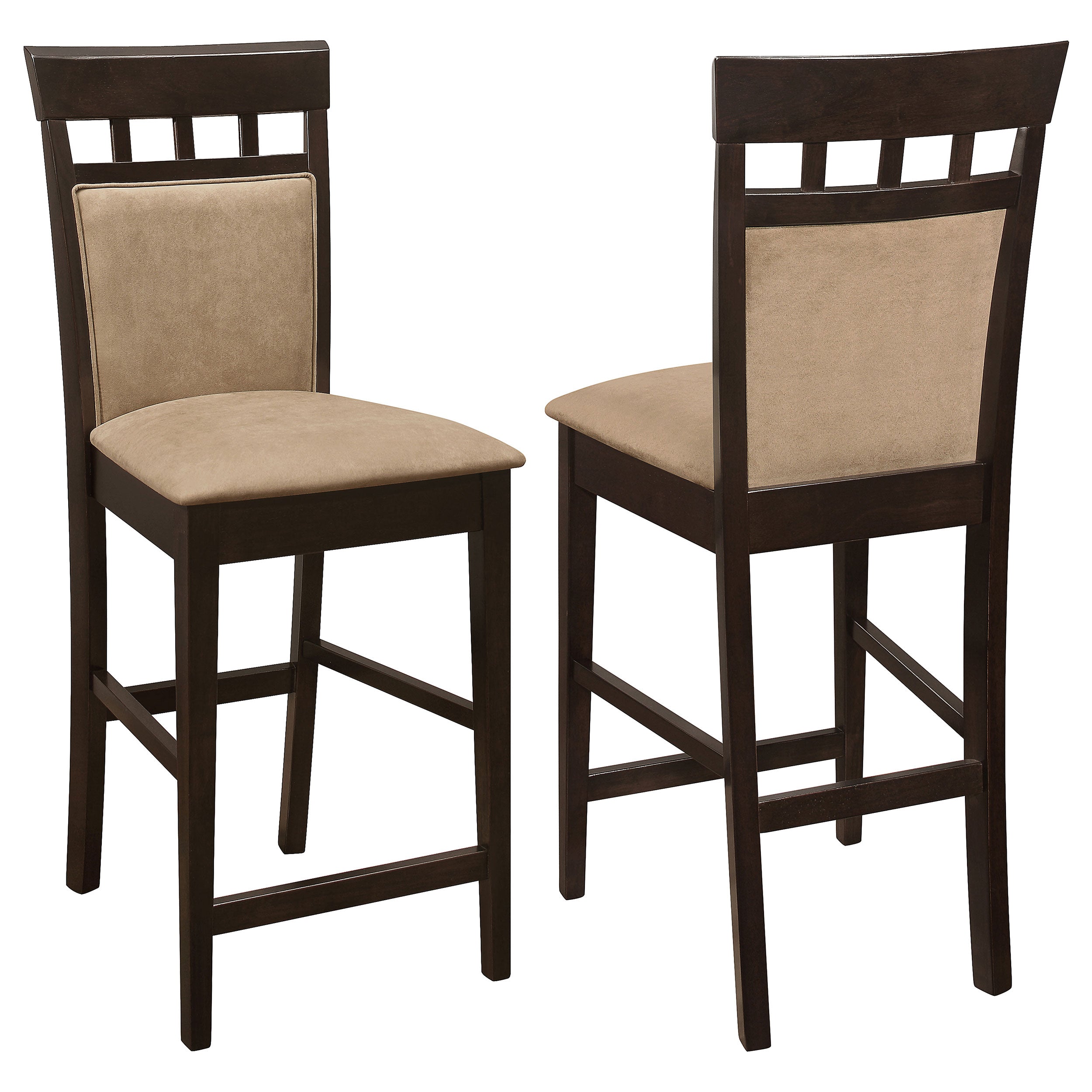 Gabriel Closed Back Counter Chair Cappuccino (Set of 2) — view 1