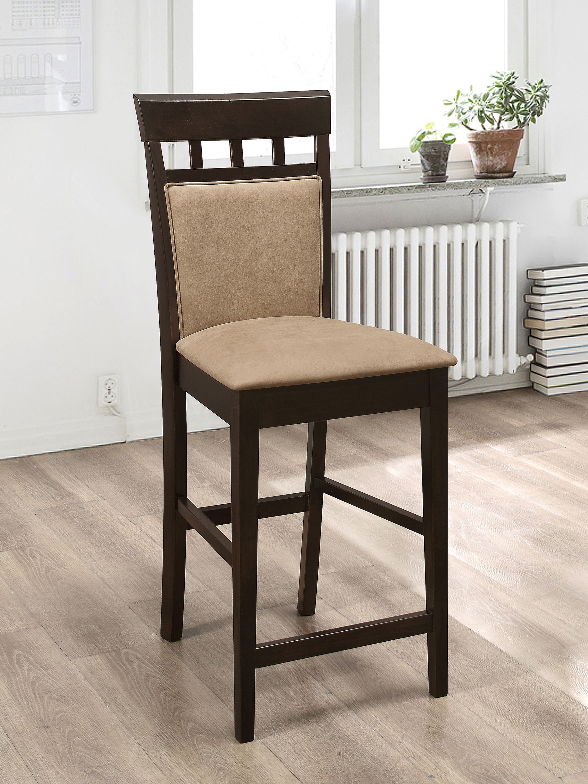 Gabriel Closed Back Counter Chair Cappuccino (Set of 2) — view 2