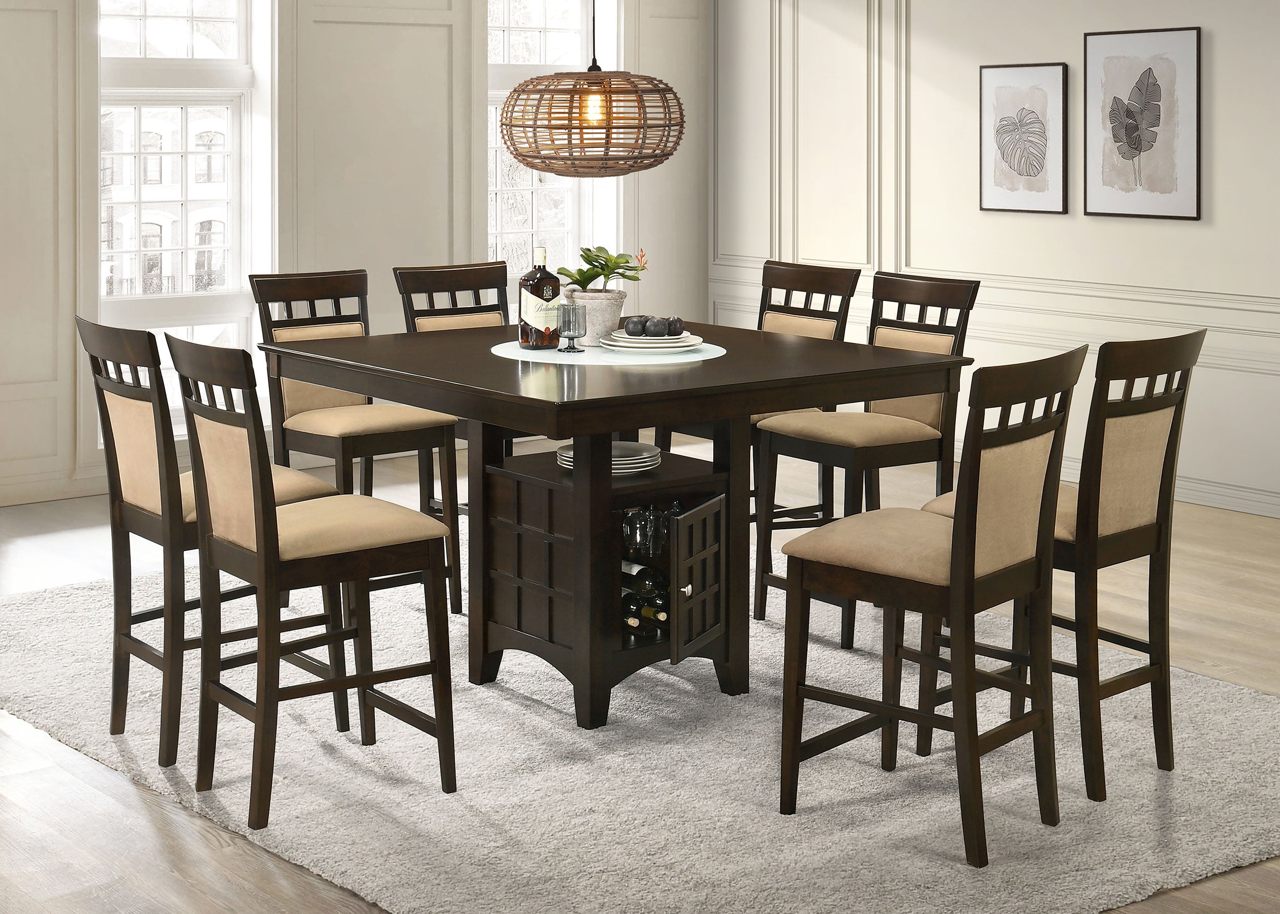 Gabriel Closed Back Counter Chair Cappuccino (Set of 2) — view 12