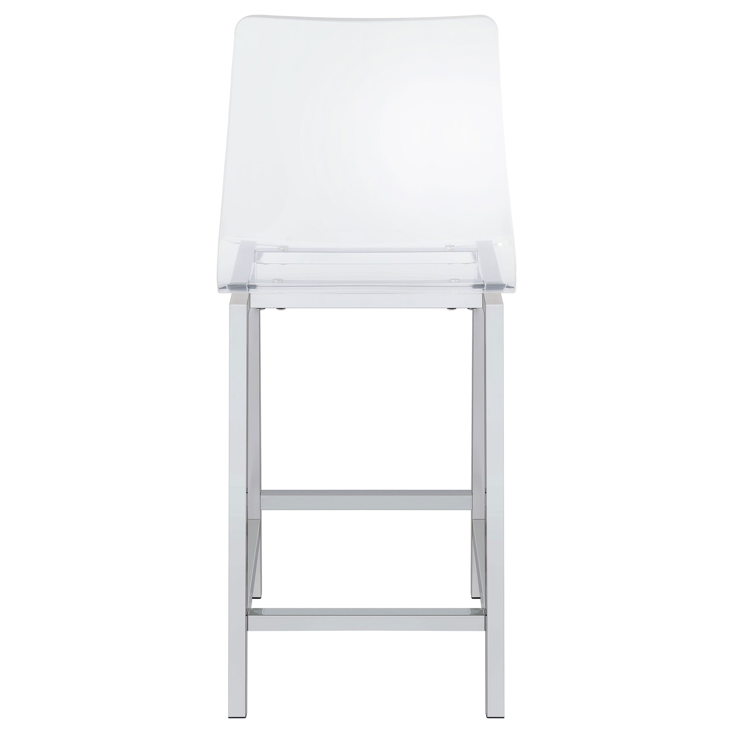Juelia Clear Acrylic Counter Chair Chrome (Set of 2) — view 8
