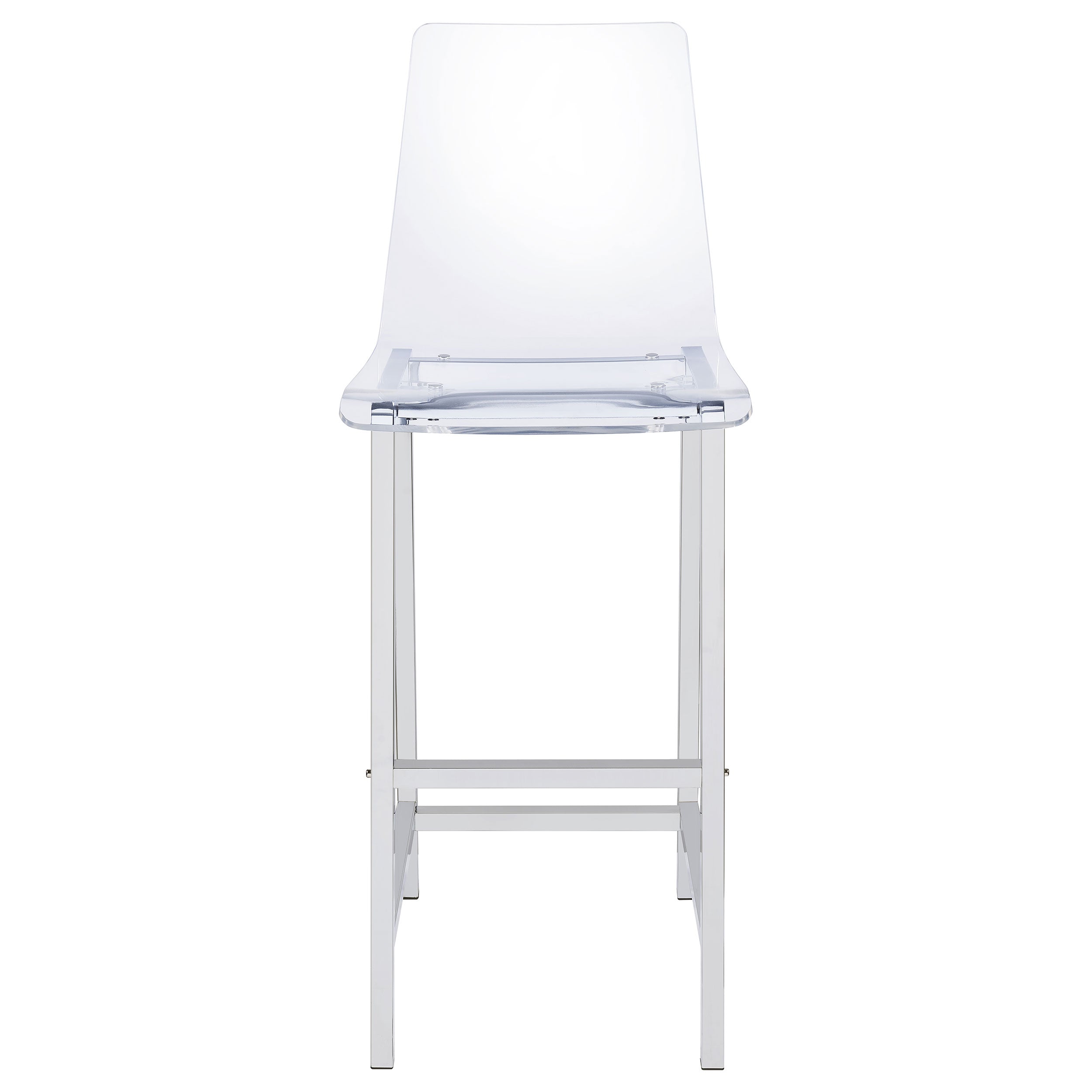 Juelia Clear Acrylic Bar Chair Chrome (Set of 2) — view 4