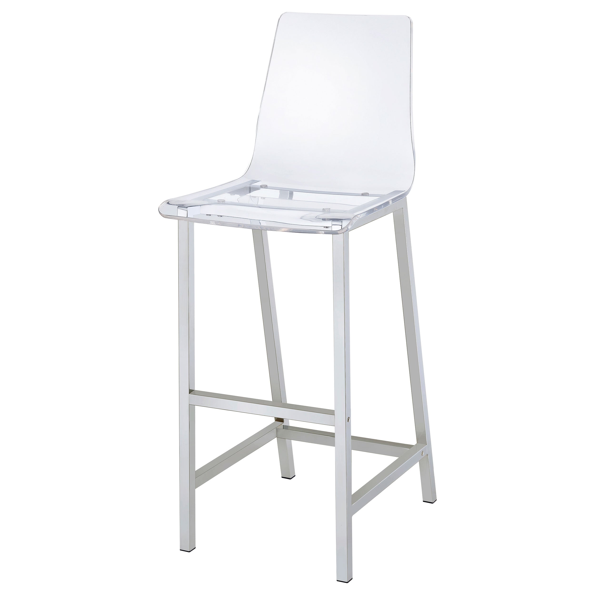 Juelia Clear Acrylic Bar Chair Chrome (Set of 2) — view 5
