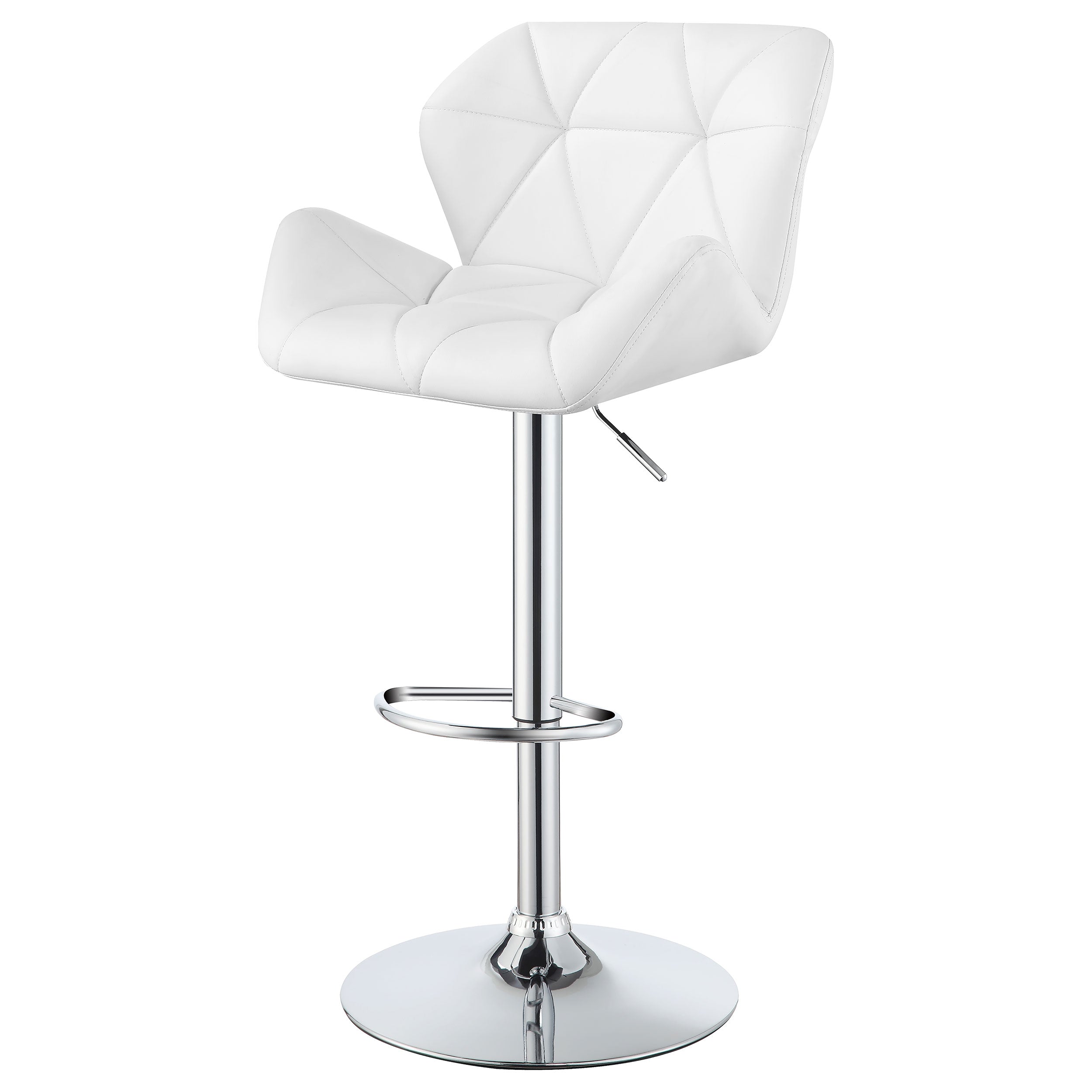 Berrington Upholstered Adjustable Bar Stool White (Set of 2) — view 6