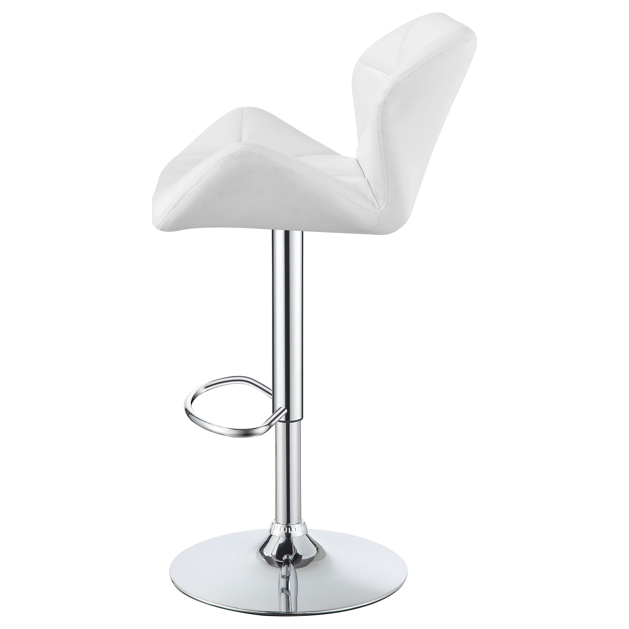 Berrington Upholstered Adjustable Bar Stool White (Set of 2) — view 7