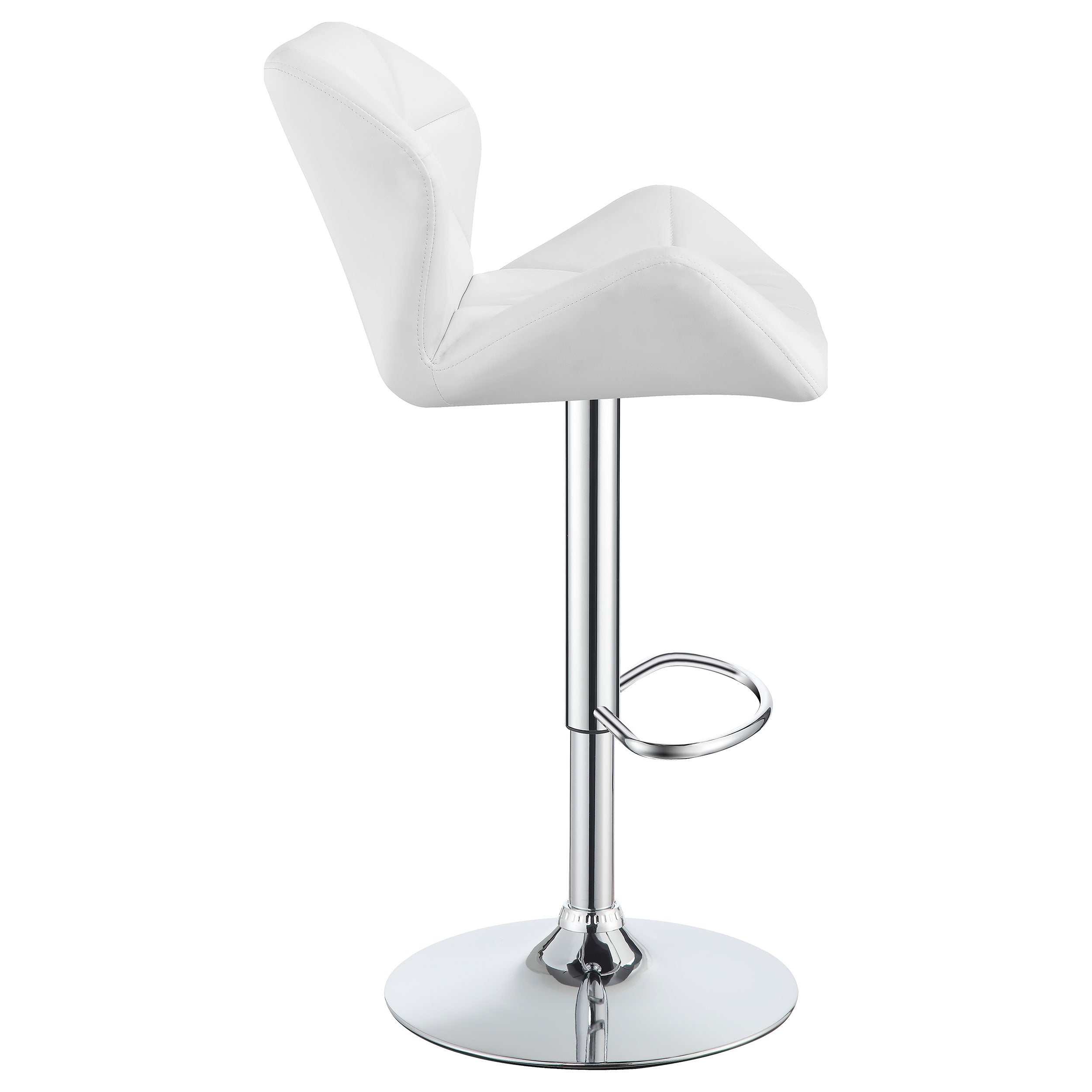 Berrington Upholstered Adjustable Bar Stool White (Set of 2) — view 9