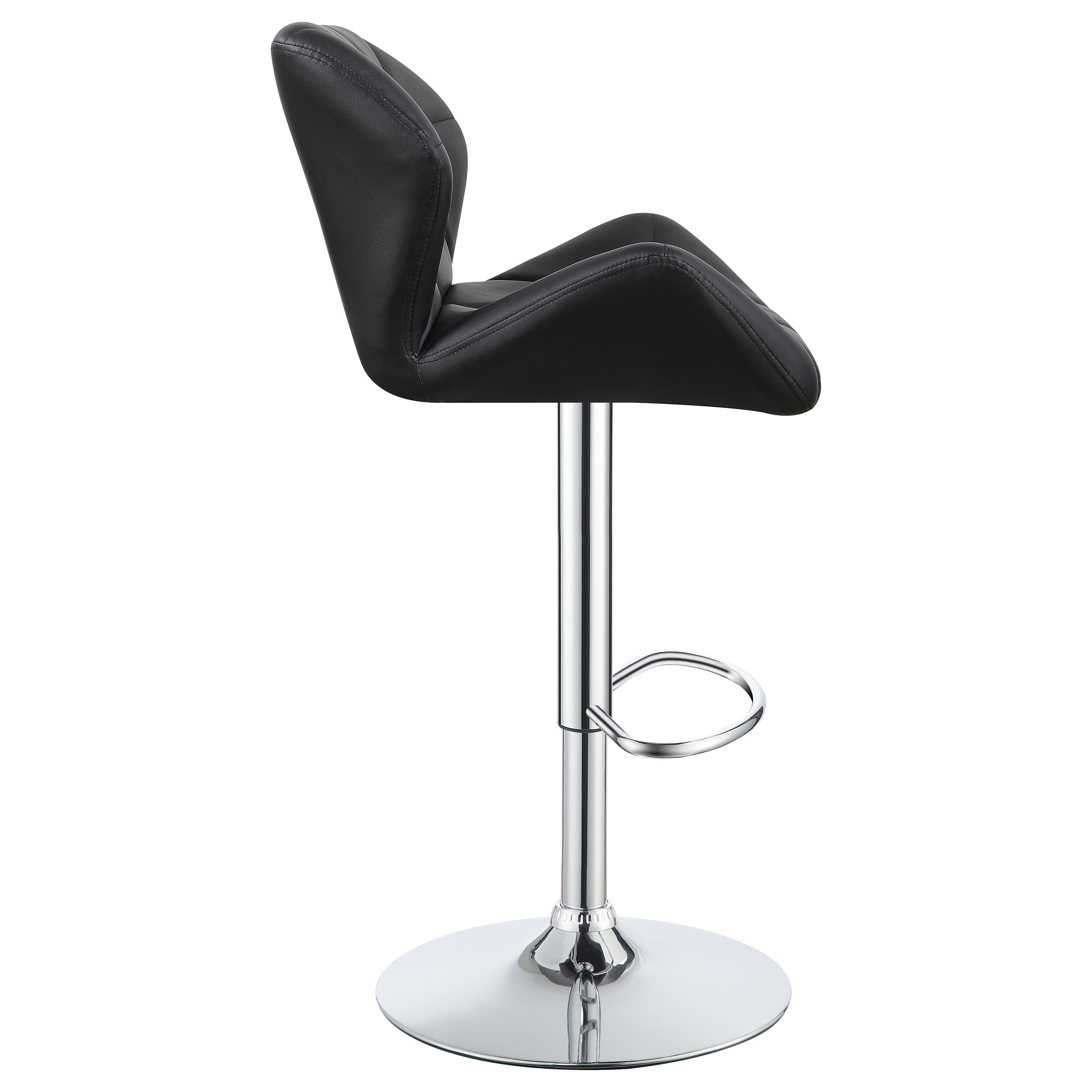 Berrington Upholstered Adjustable Bar Stool Black (Set of 2) — view 9