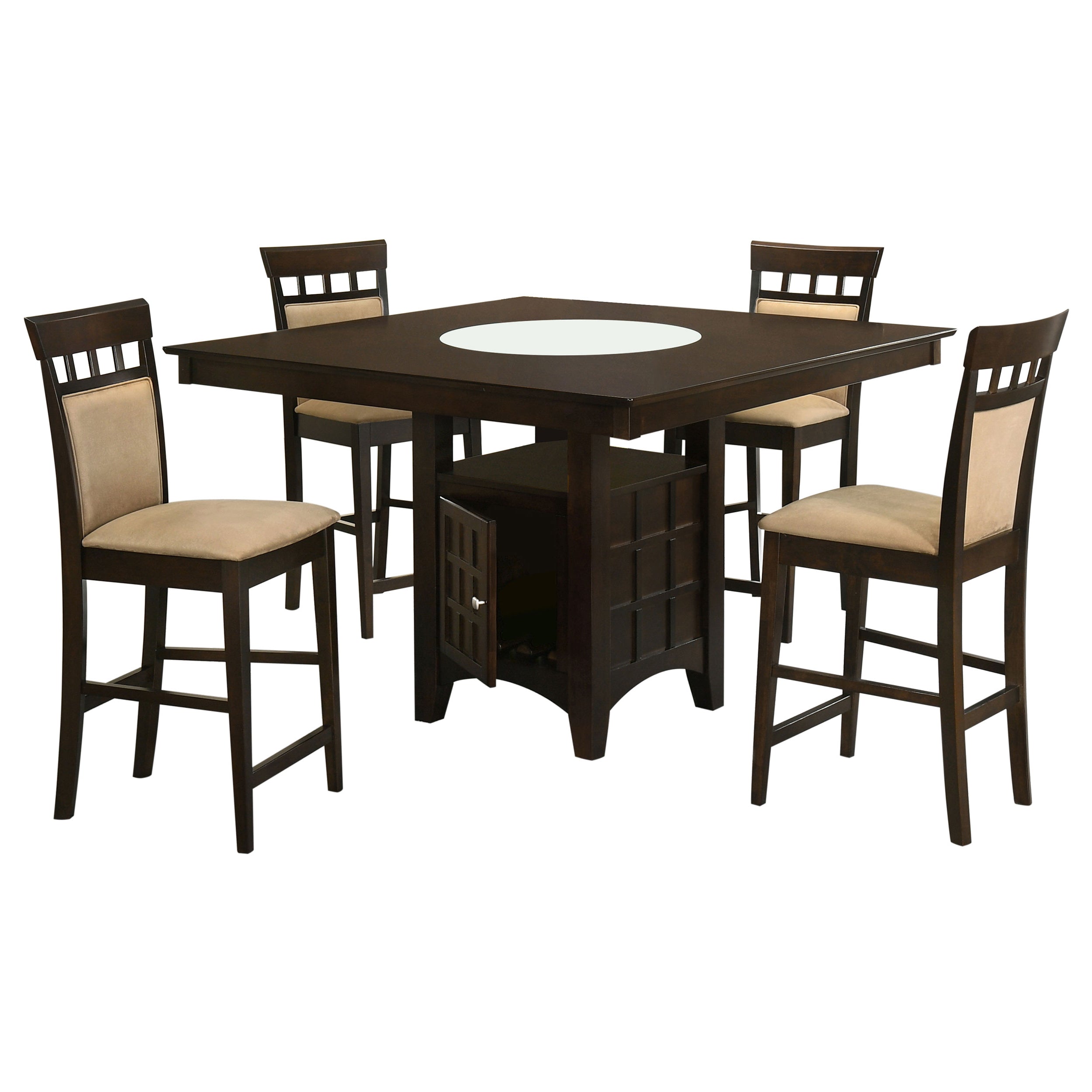 Gabriel 5-piece Square Counter Height Dining Set Cappuccino — view 2