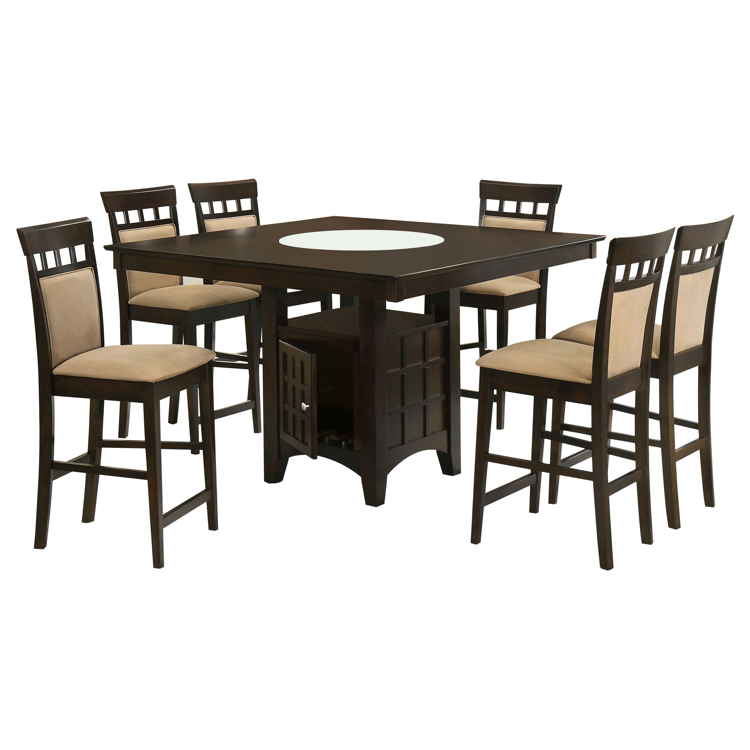 Gabriel 7-piece Square Counter Height Dining Set Cappuccino — view 2