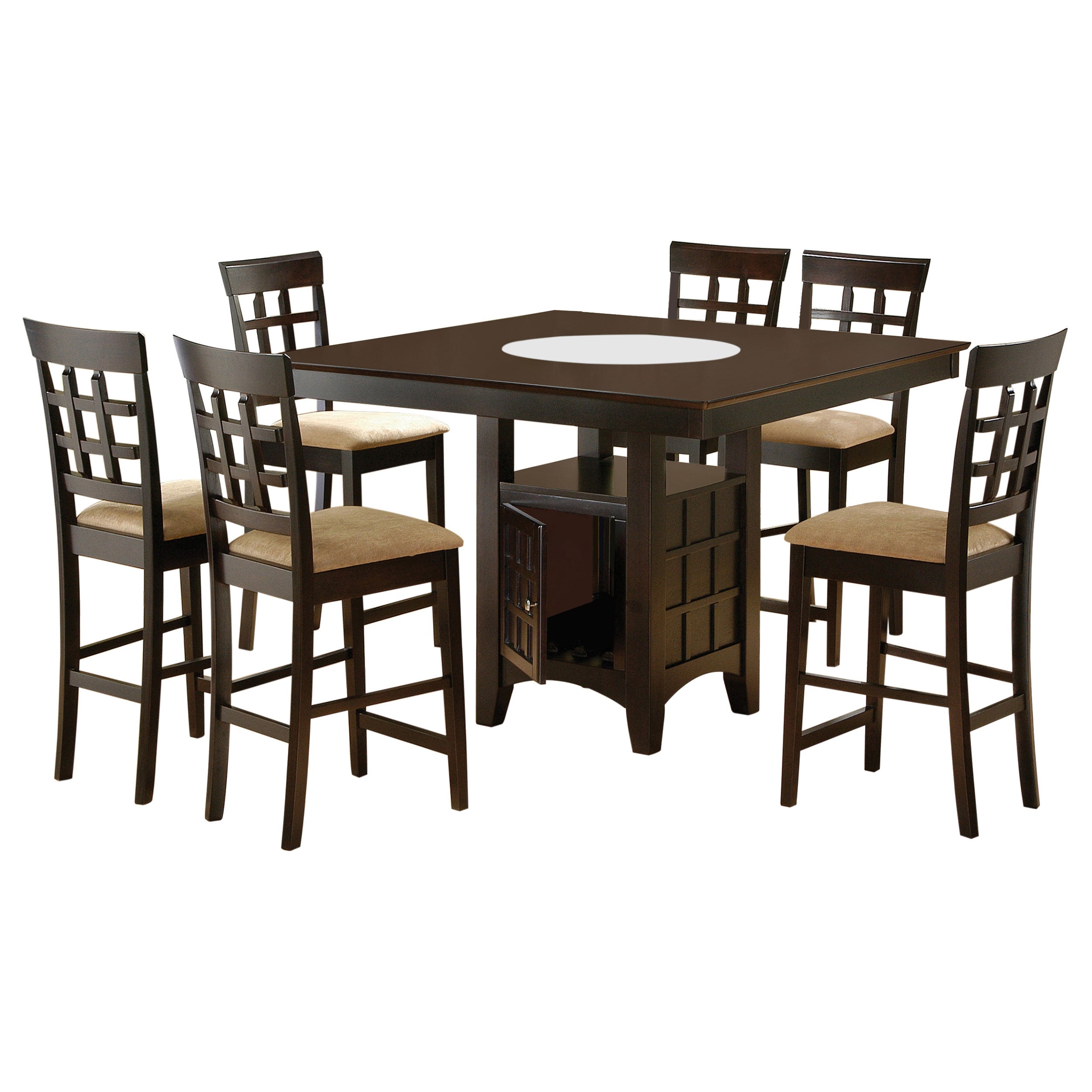 Gabriel 7-piece Square Counter Height Dining Set Cappuccino — view 2
